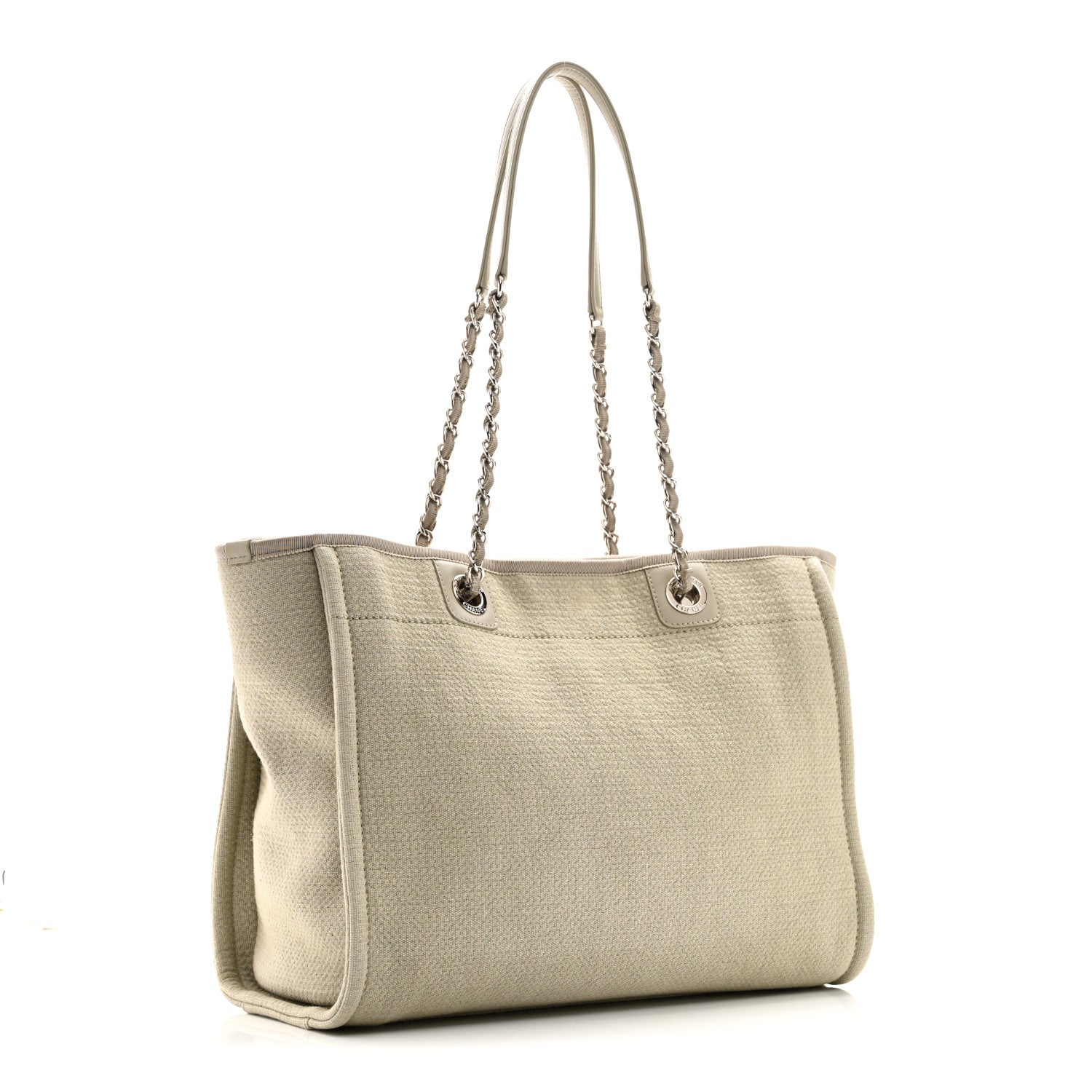 Chanel Mixed Fibers Small Deauville Tote Beige 4 of 11