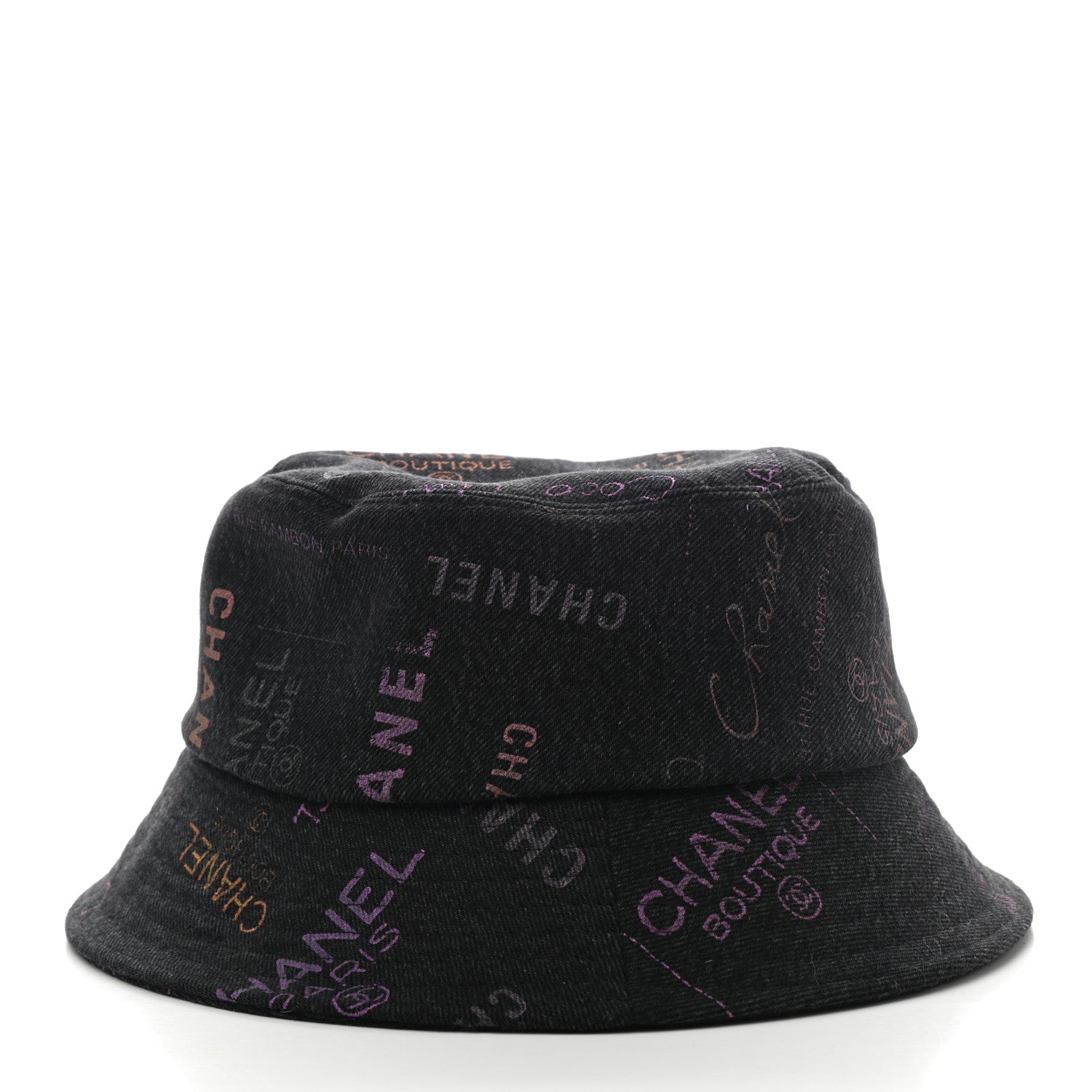 Chanel Denim Mood Cloche Bucket Hat M Black 4 of 8