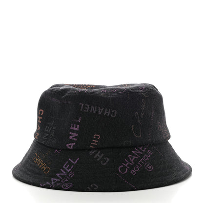 Chanel Denim Mood Cloche Bucket Hat M Black 4 of 8