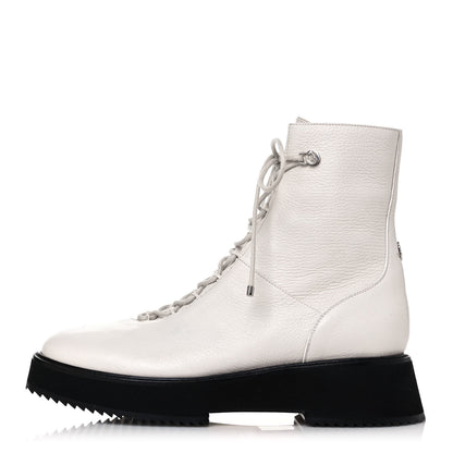 Jimmy Choo Grainy Calfskin Haysley Flat Boot 38.5 Latte 1 of 7