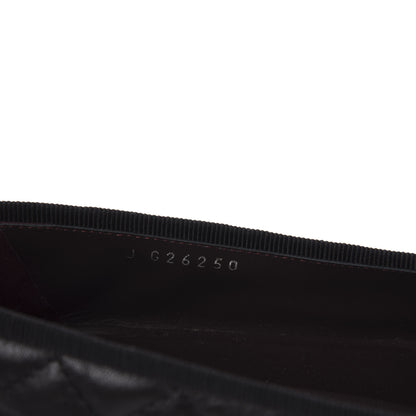 Chanel Aged Calfskin Quilted Cap Toe Ballerina Flats 38 Black 8 of 10