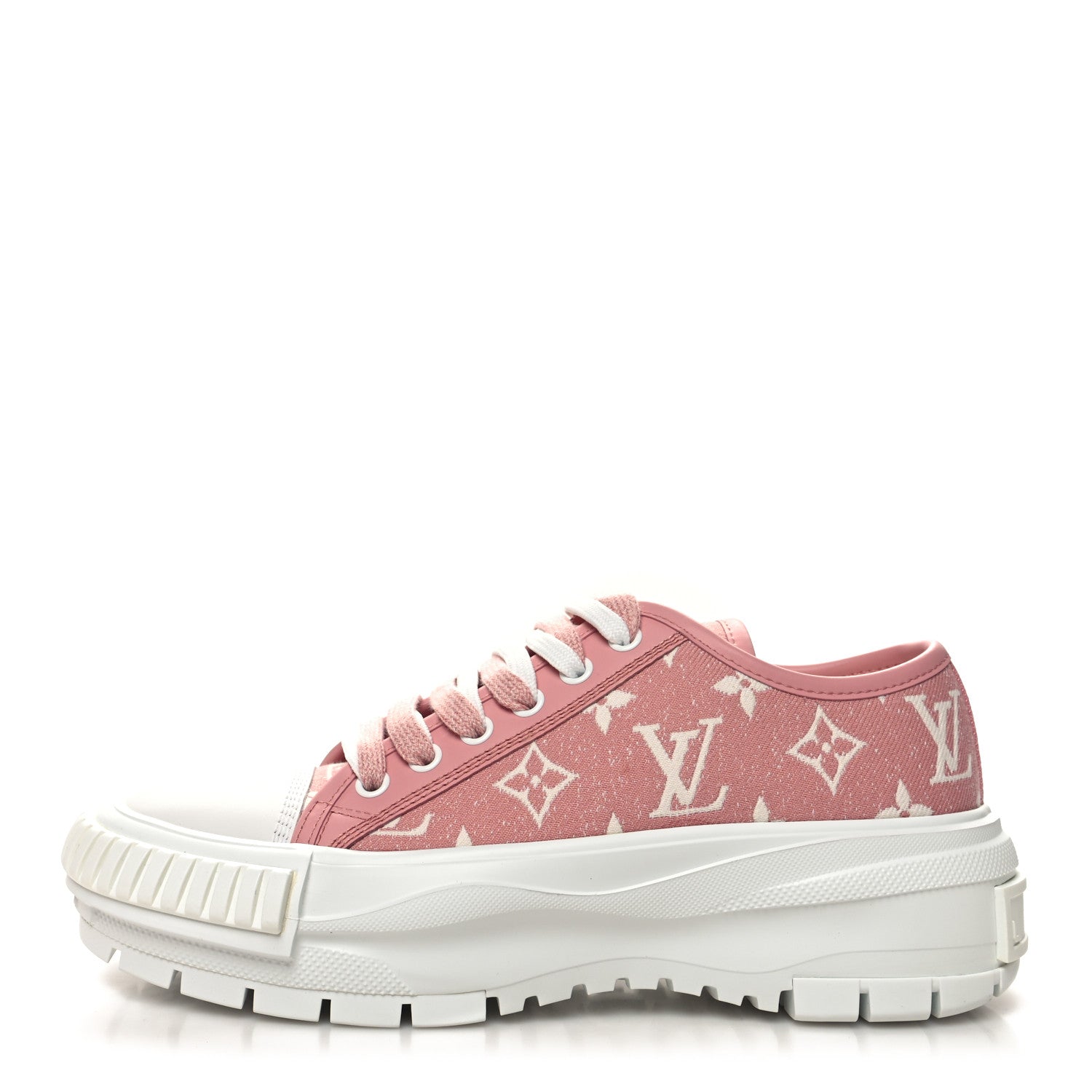 Louis Vuitton Denim Monogram Squad Sneakers 36 Pink 1 of 8