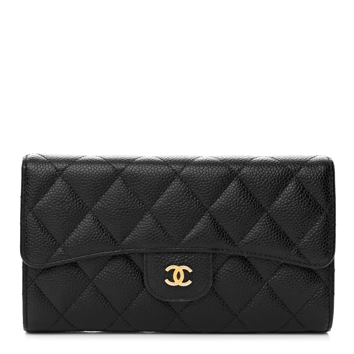 Chanel Caviar Quilted Large Flap Wallet Black 1 of 12