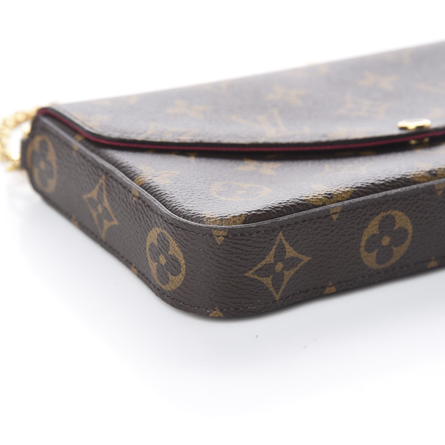 Louis Vuitton Monogram Pochette Felicie Chain Wallet Fuchsia 5 of 7