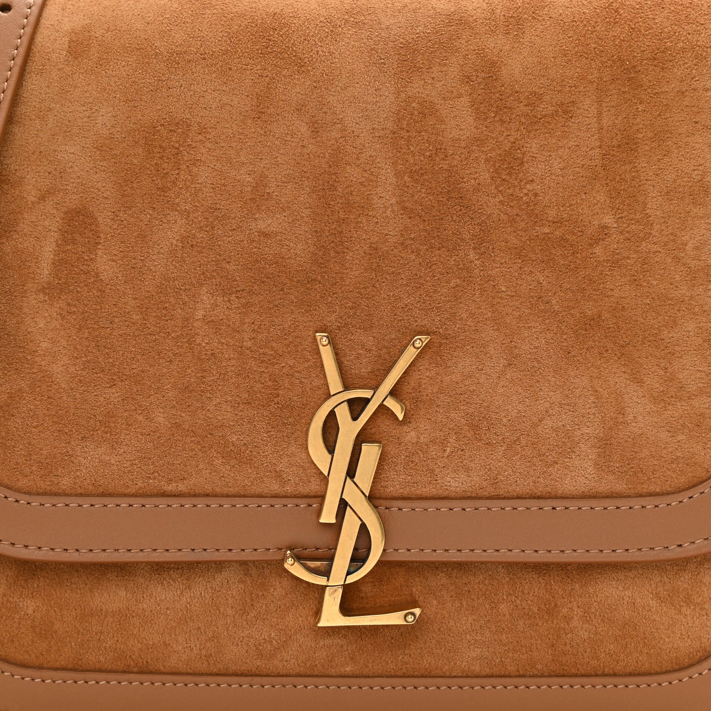 Suede Smooth Calfskin Monogram Medium Solferino Soft Satchel Cinnamon