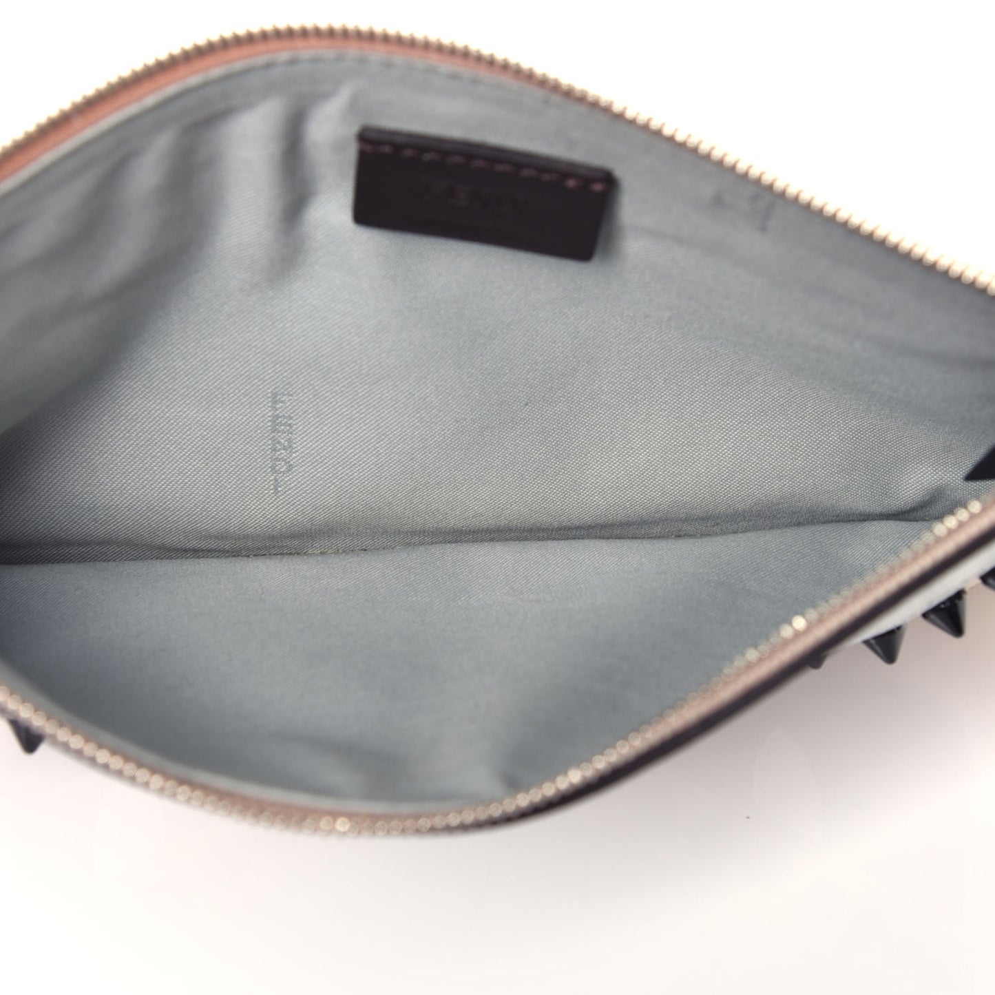 Vitello Cruise Monster Zip Pouch Grigio Perla Amido Multicolor