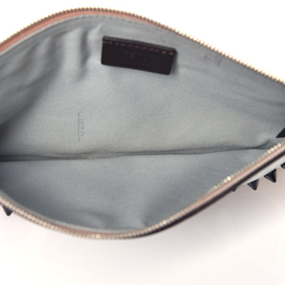 Fendi Vitello Cruise Monster Zip Pouch Grigio Perla Amido Multicolor 5 of 7