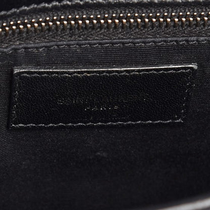 Saint Laurent Crinkled Calfskin Matelasse Monogram Medium Niki Chain Satchel Black 6 of 13