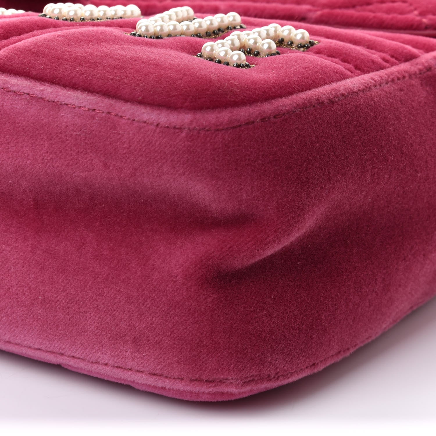 Gucci Velvet Matelasse Blind for Love Embroidered Medium GG Marmont Shoulder Bag Light Raspberry Rose Multicolor 11 of 11