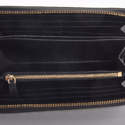 Valentino Garavani Pebbled Calfskin Rockstud Zip Around Wallet Black 5 of 8