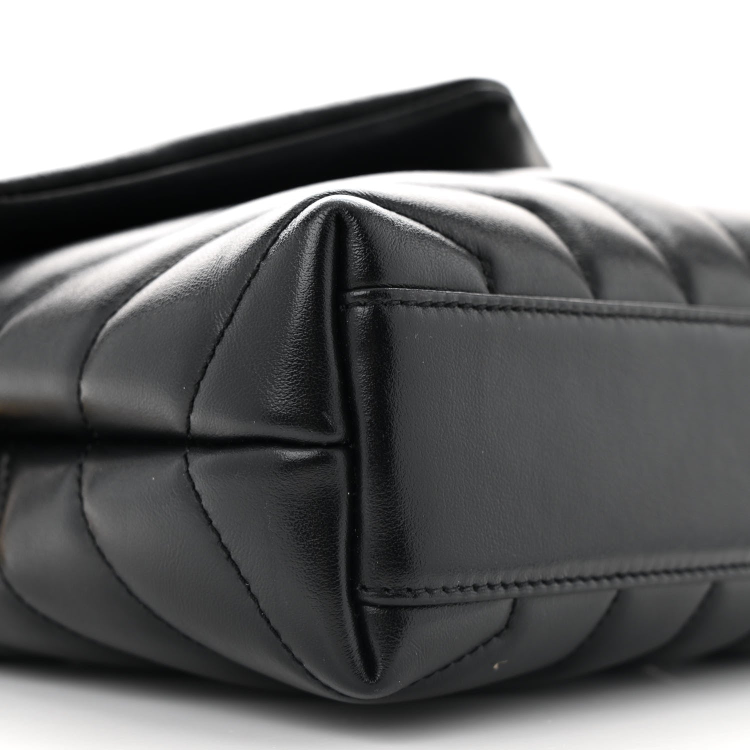 Saint Laurent Calfskin Y Quilted Monogram Toy Loulou Crossbody Bag Black 10 of 14