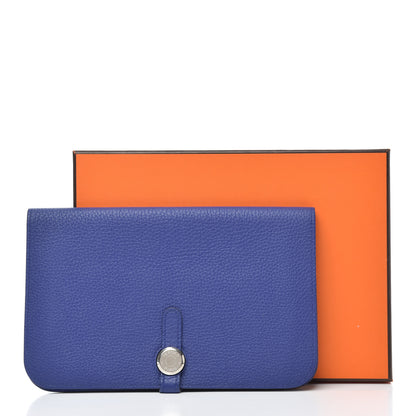 Hermes Togo Dogon Duo Wallet Bleu Electrique 12 of 12