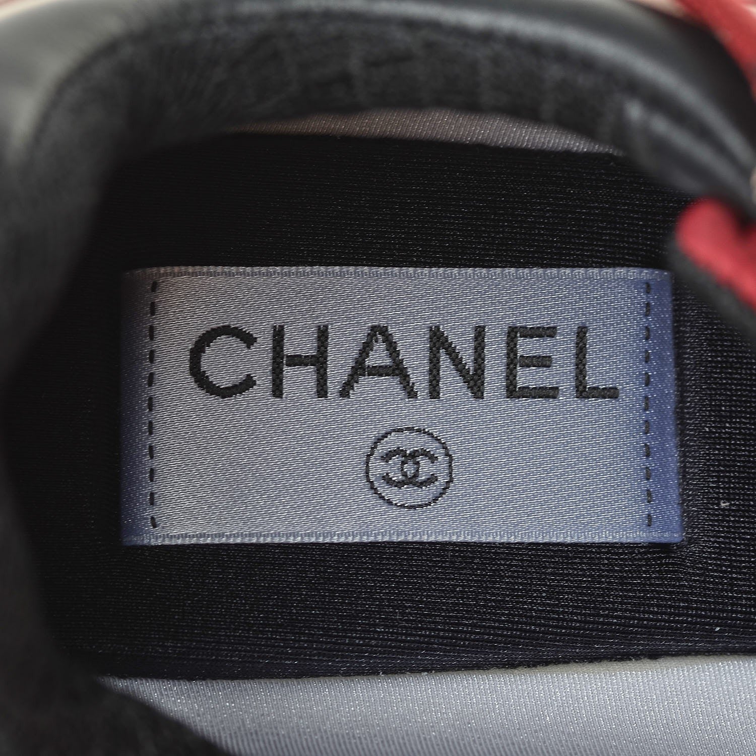 Chanel Nylon Calfskin Suede CC Womens Sneakers 37.5 Multicolor 6 of 8