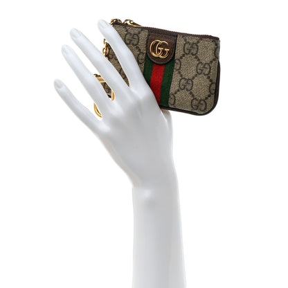 Gucci GG Supreme Monogram Web Ophidia Key Case Beige New Acero 2 of 8