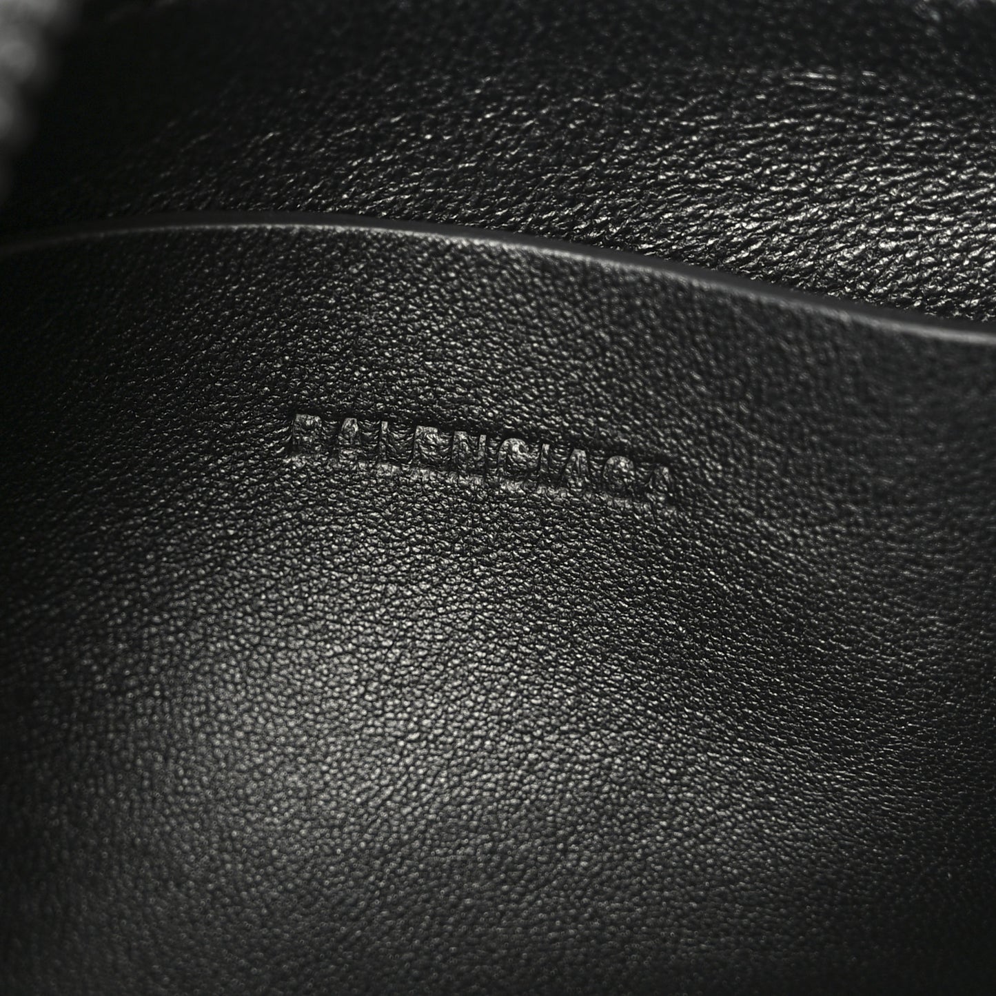 Grained Calfskin Embossed Car Camera Bag Black White Dirt