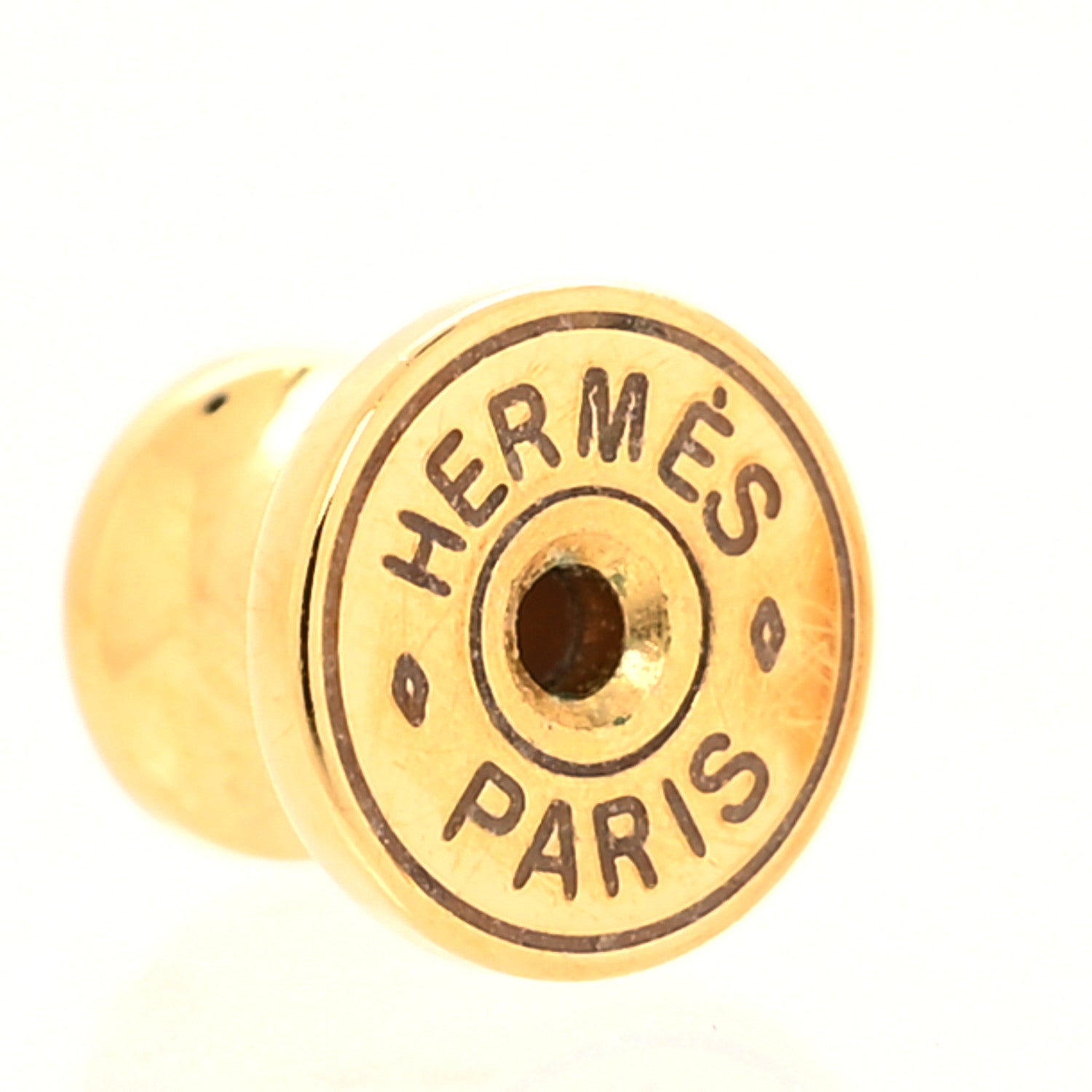 Hermes Gold Lacquered Mini Pop H Earrings Black 4 of 5