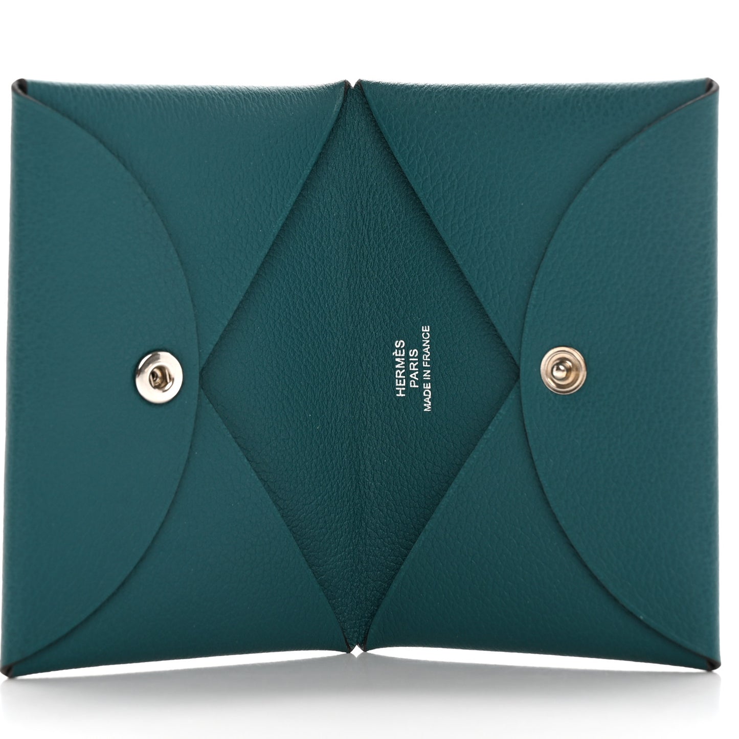 Chevre Mysore Calvi Card Case Vert Bosphore