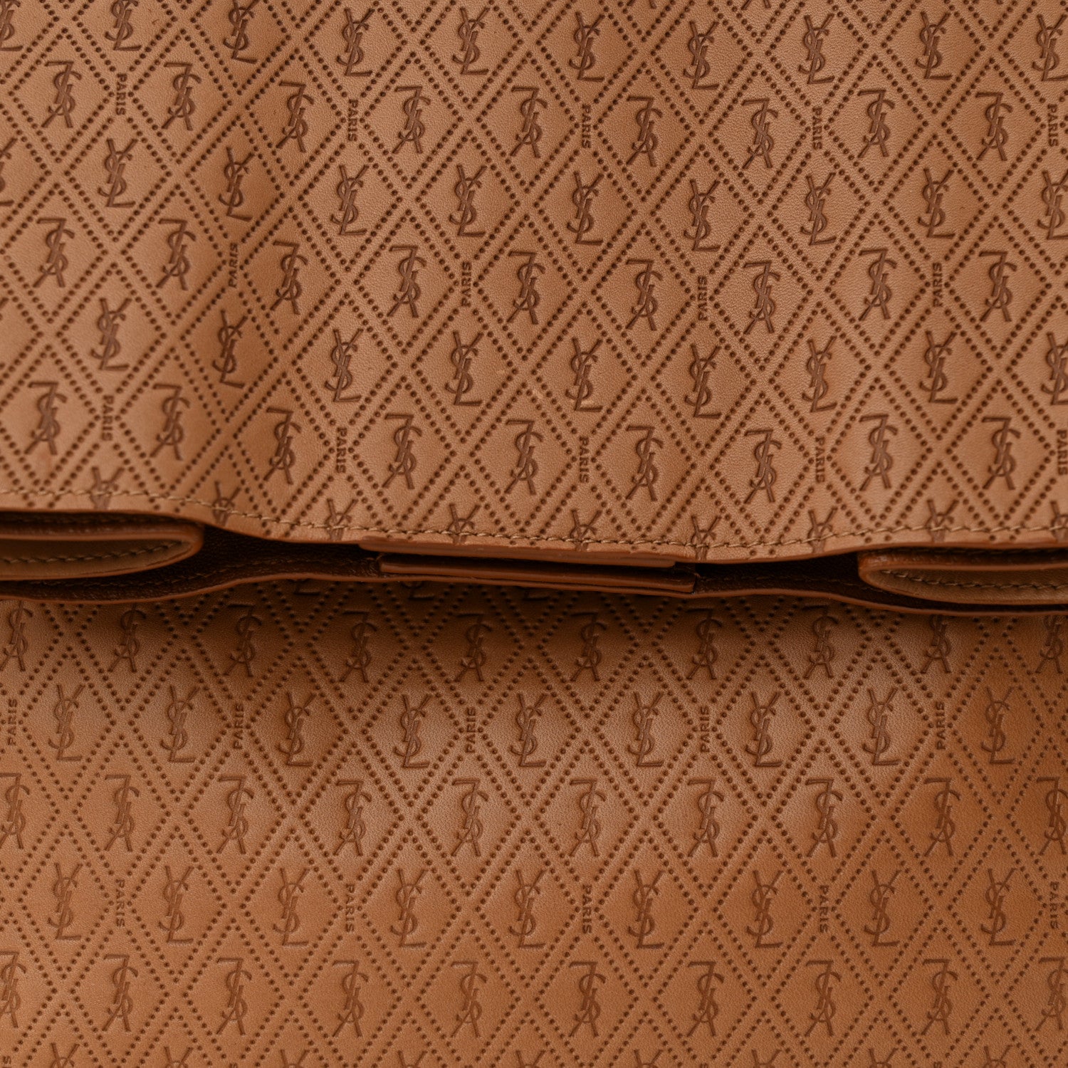 Saint Laurent Calfskin Monogram Deli Paper Bag Vintage Beige 8 of 11