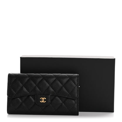 Chanel Caviar Quilted Large Flap Wallet Black 11 of 11