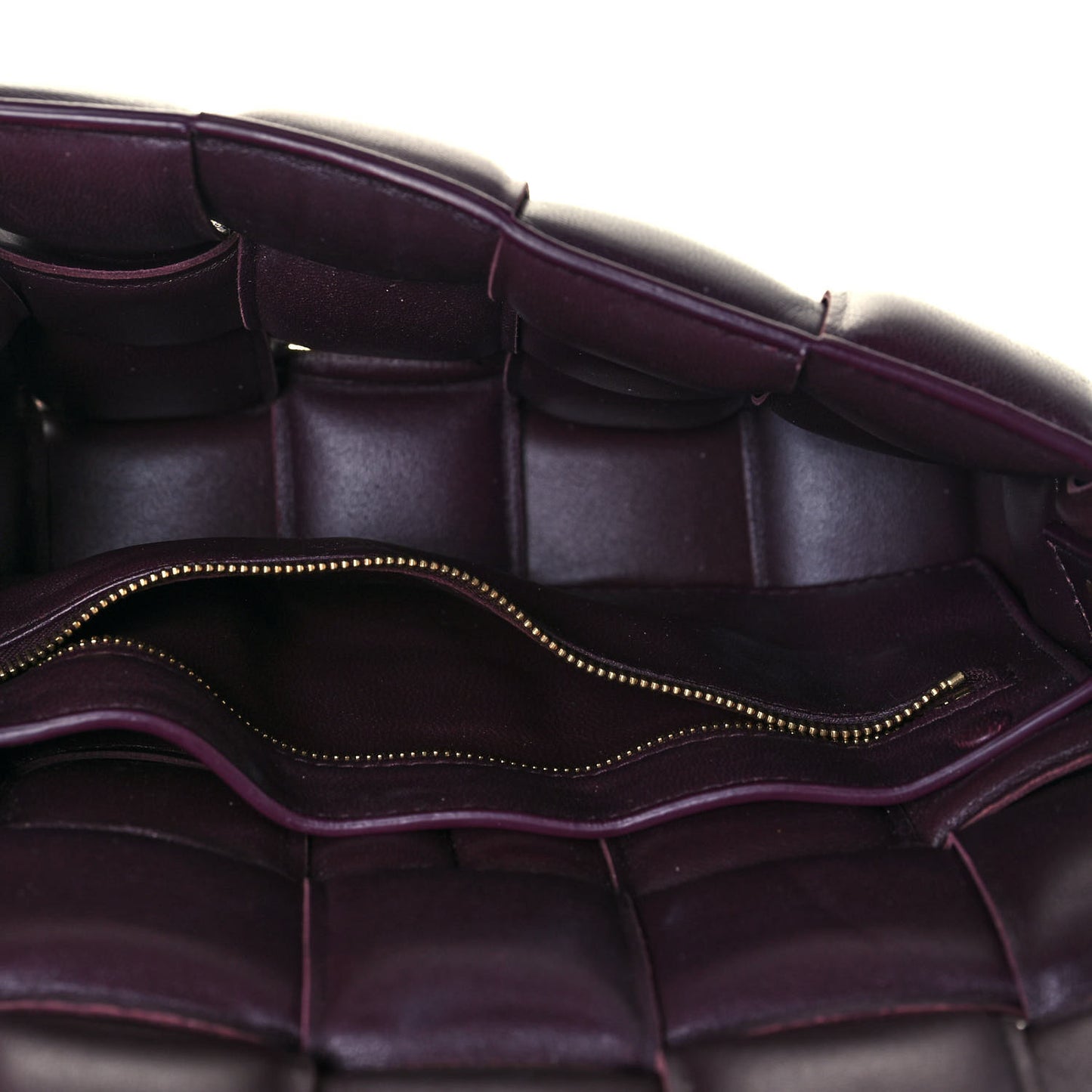 Nappa Maxi Intreccio Padded Cassette Crossbody Bag Grape