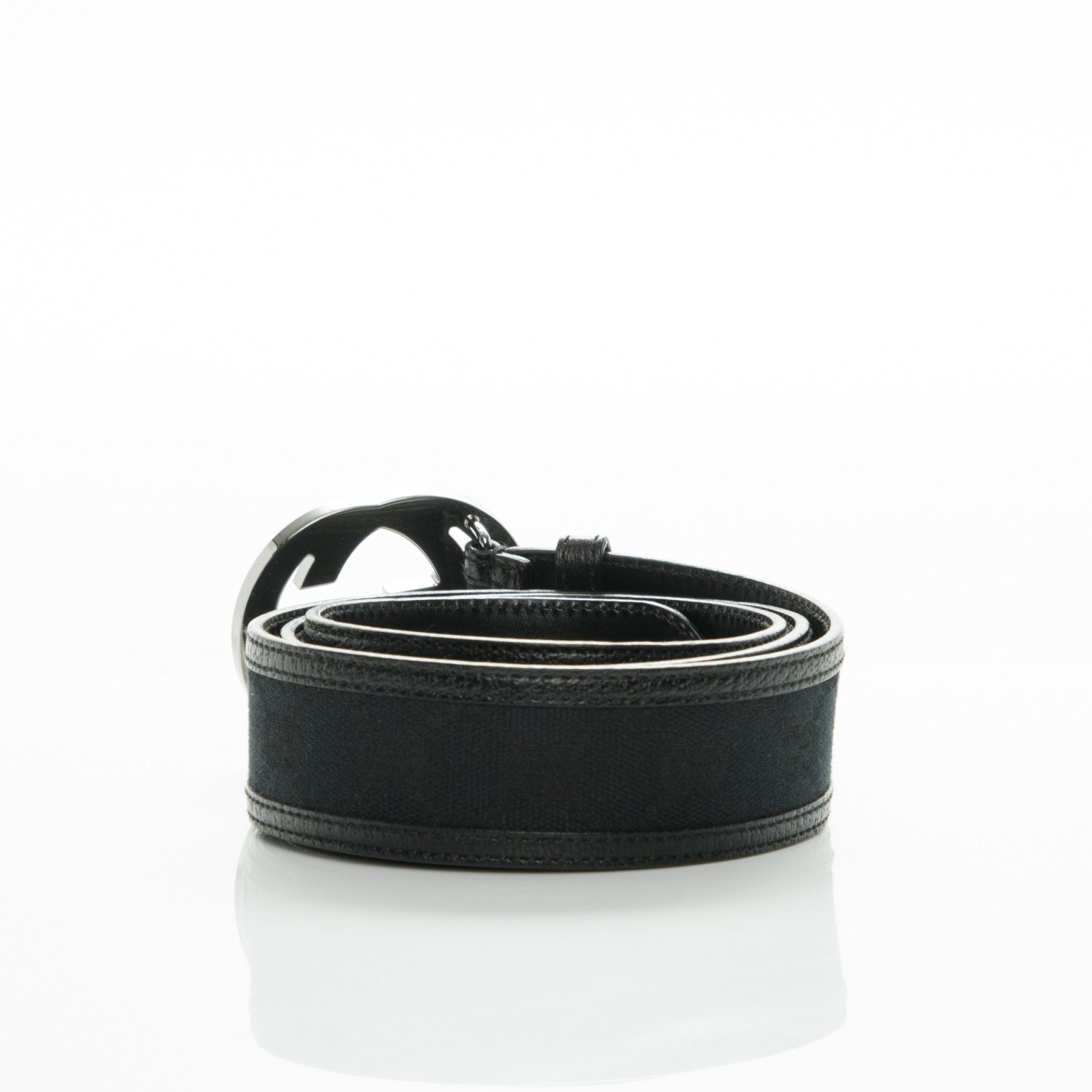 Gucci Monogram Interlocking G Belt 95 38 Black 3 of 6