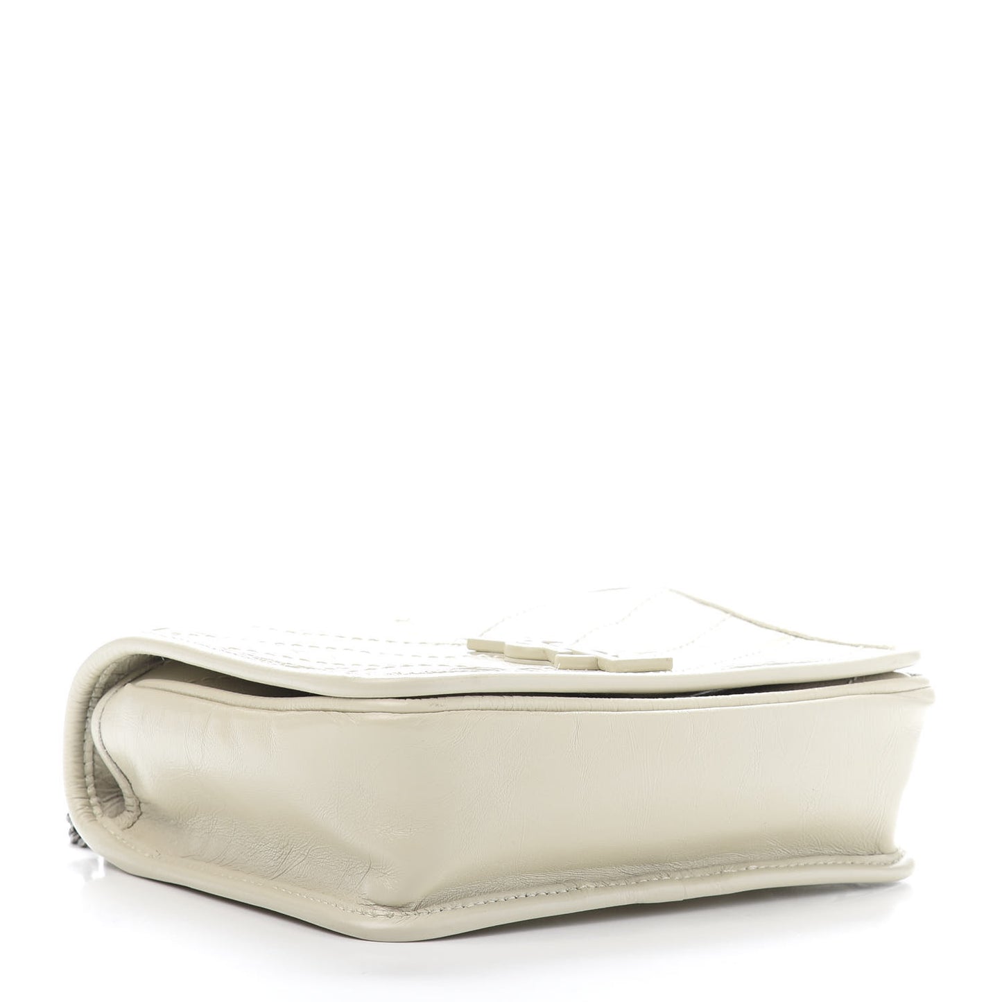 Crinkled Calfskin Matelasse Monogram Niki Chain Wallet Crema Soft