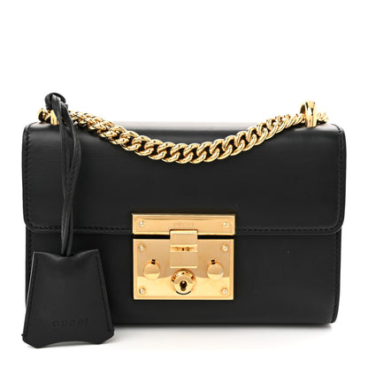 Gucci Calfskin Small Padlock Shoulder Bag Black 1 of 13