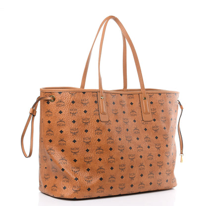 MCM Visetos Large Liz Reversible Shopper Tote Cognac 3 of 8