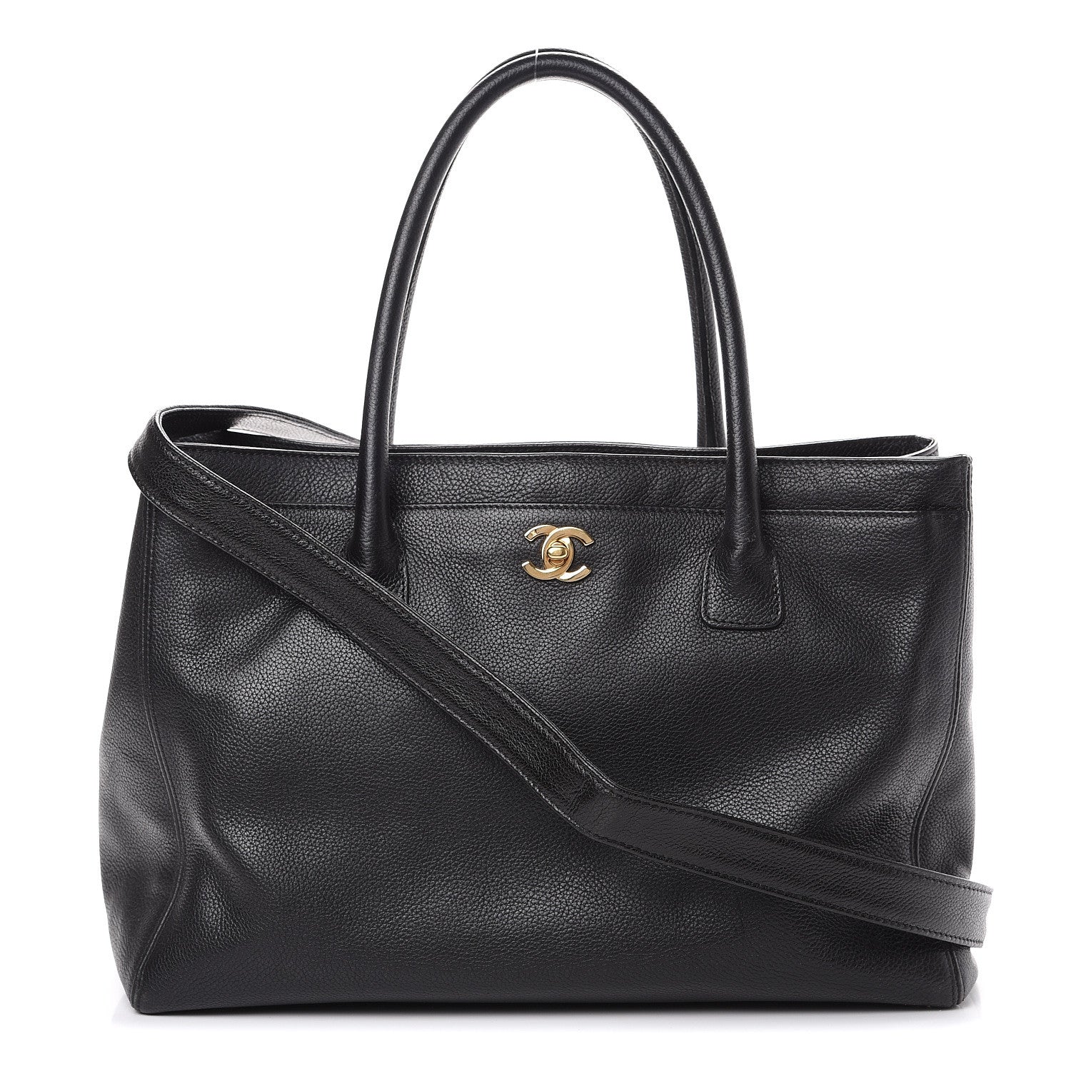Chanel Calfskin Cerf Executive Shopper Tote Black 1 of 19