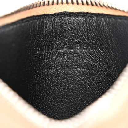 Saint Laurent Grained Calfskin 5 Fragments Zip Pouch Card Holder Nude Powder 7 of 10