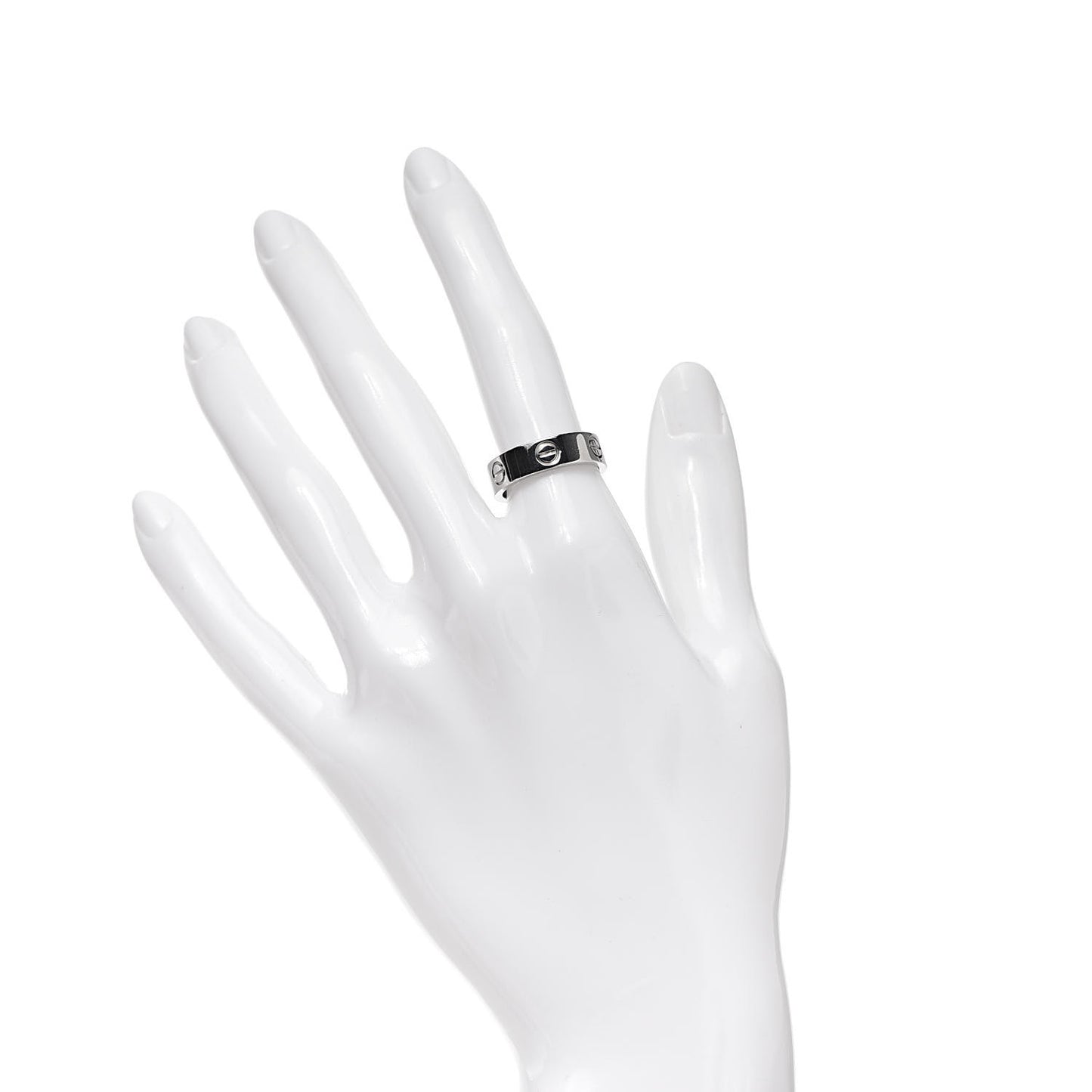18K White Gold 5.5mm LOVE Ring 52 6