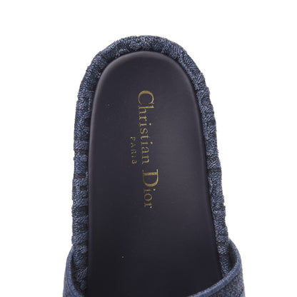 Christian Dior Oblique Denim D-Way Platform Sandal 38 Blue 6 of 9