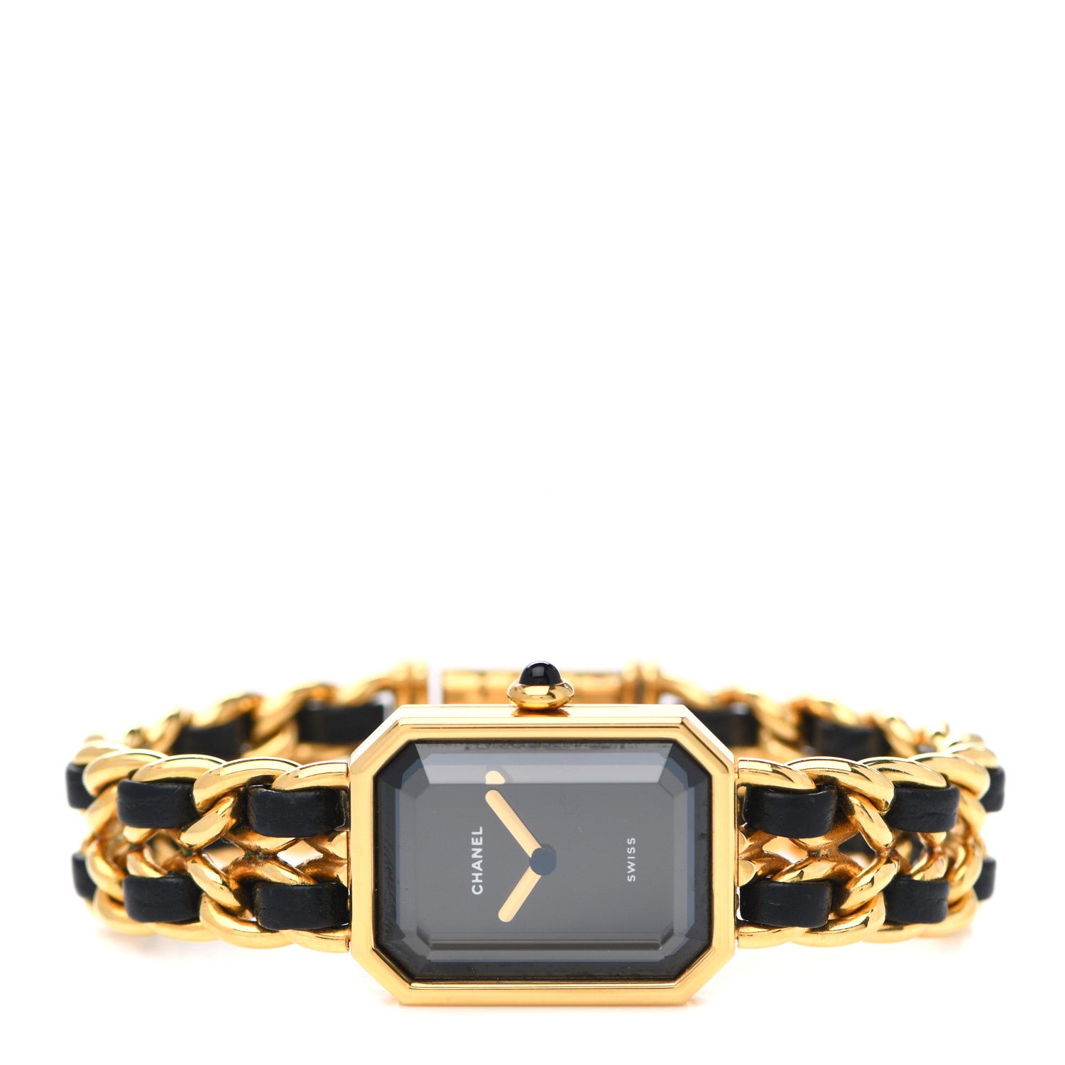 Chanel Stainless Steel Lambskin 20mm Chain Premiere Quartz Watch Gold M 2 of 4