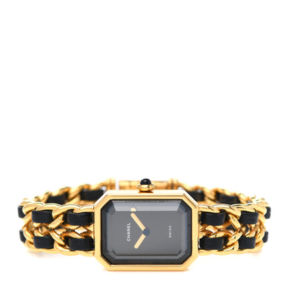 Chanel Stainless Steel Lambskin 20mm Chain Premiere Quartz Watch Gold M 2 of 4