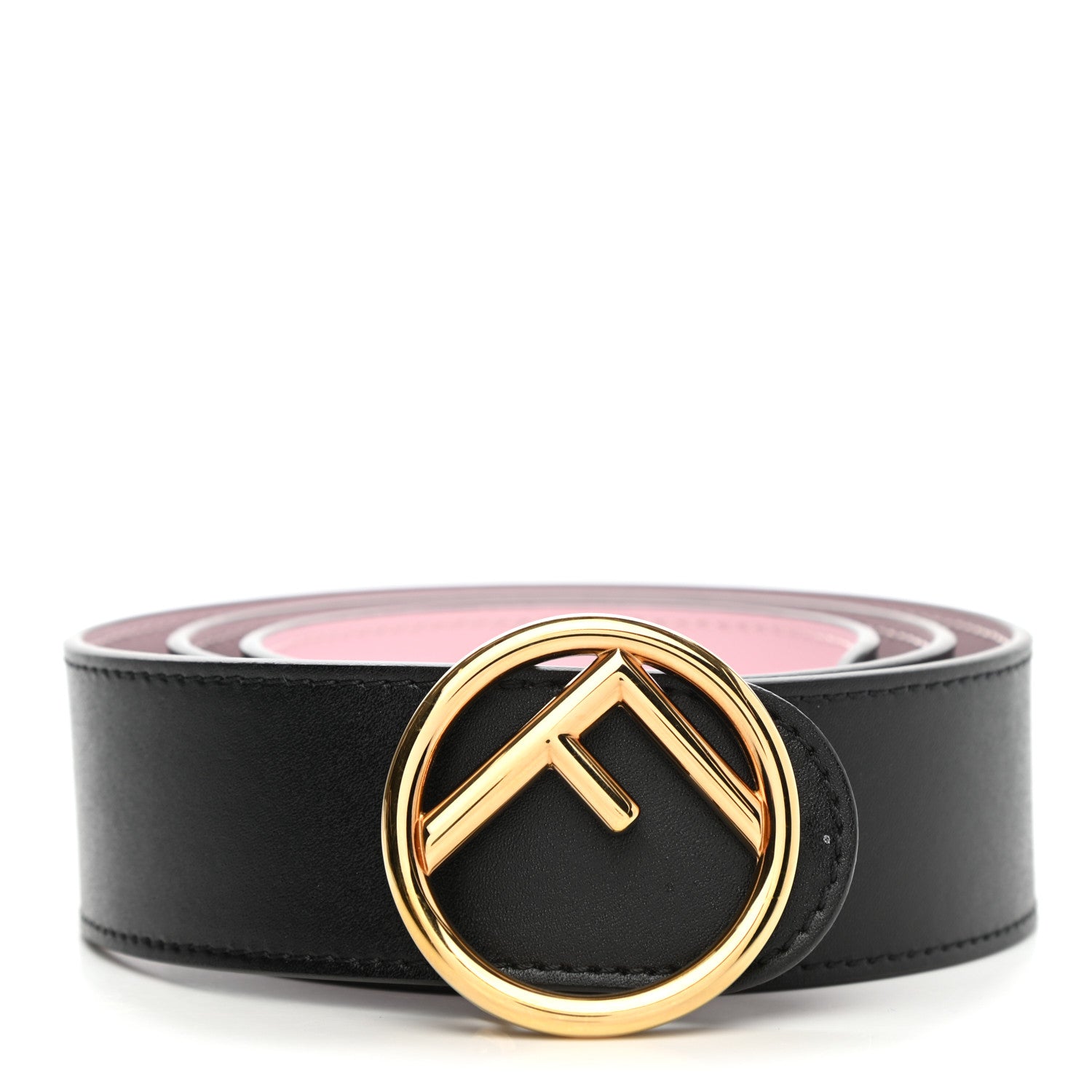 Fendi Vitello Liberty F is Fendi Bi-Color Reversible Belt 90 36 Black Peonia 1 of 6