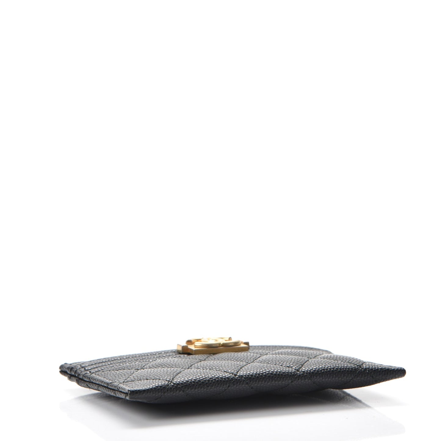 Caviar Quilted Boy Card Holder Black