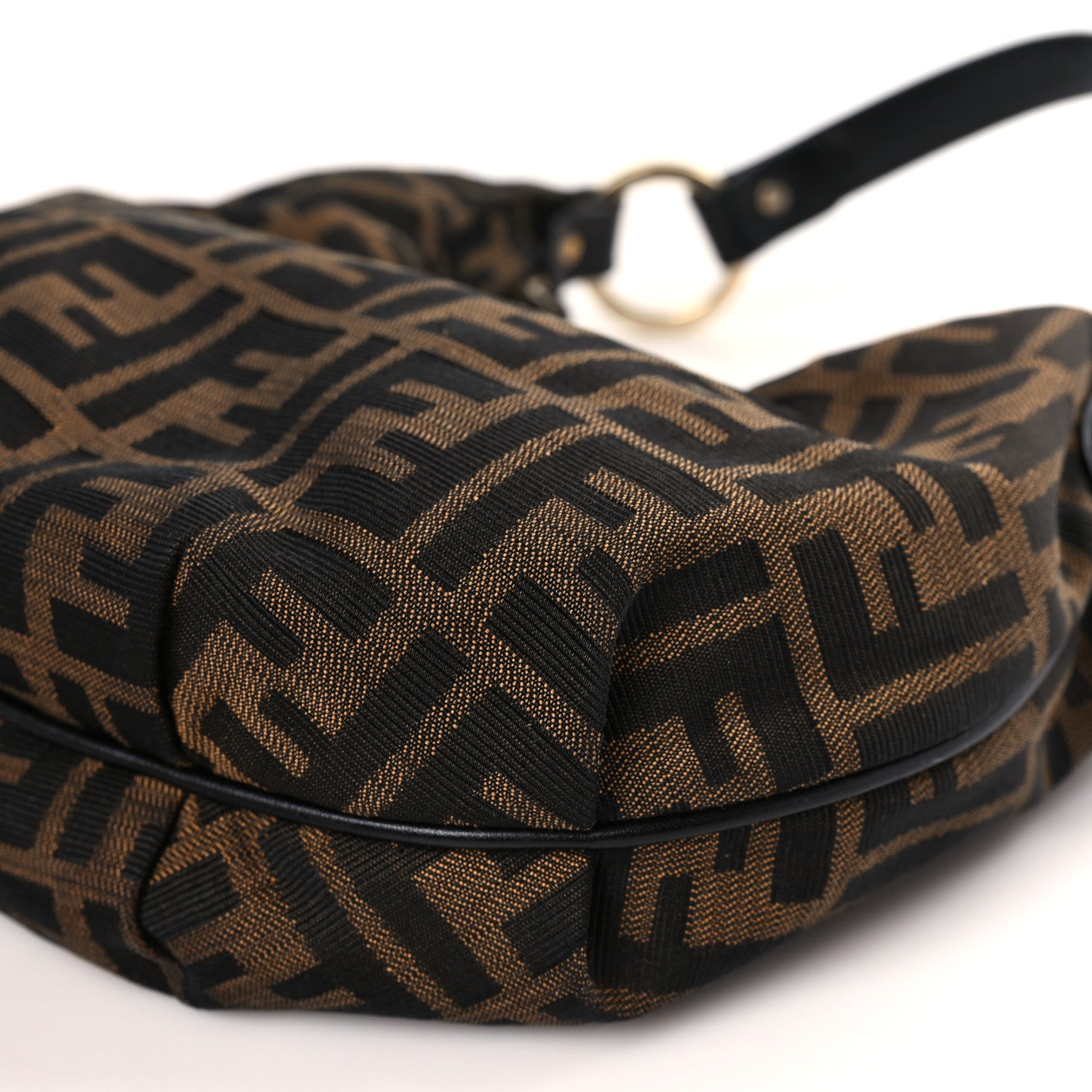 Fendi Zucca Cuoio Lucido Small Chef Hobo Tobacco Moro 9 of 9