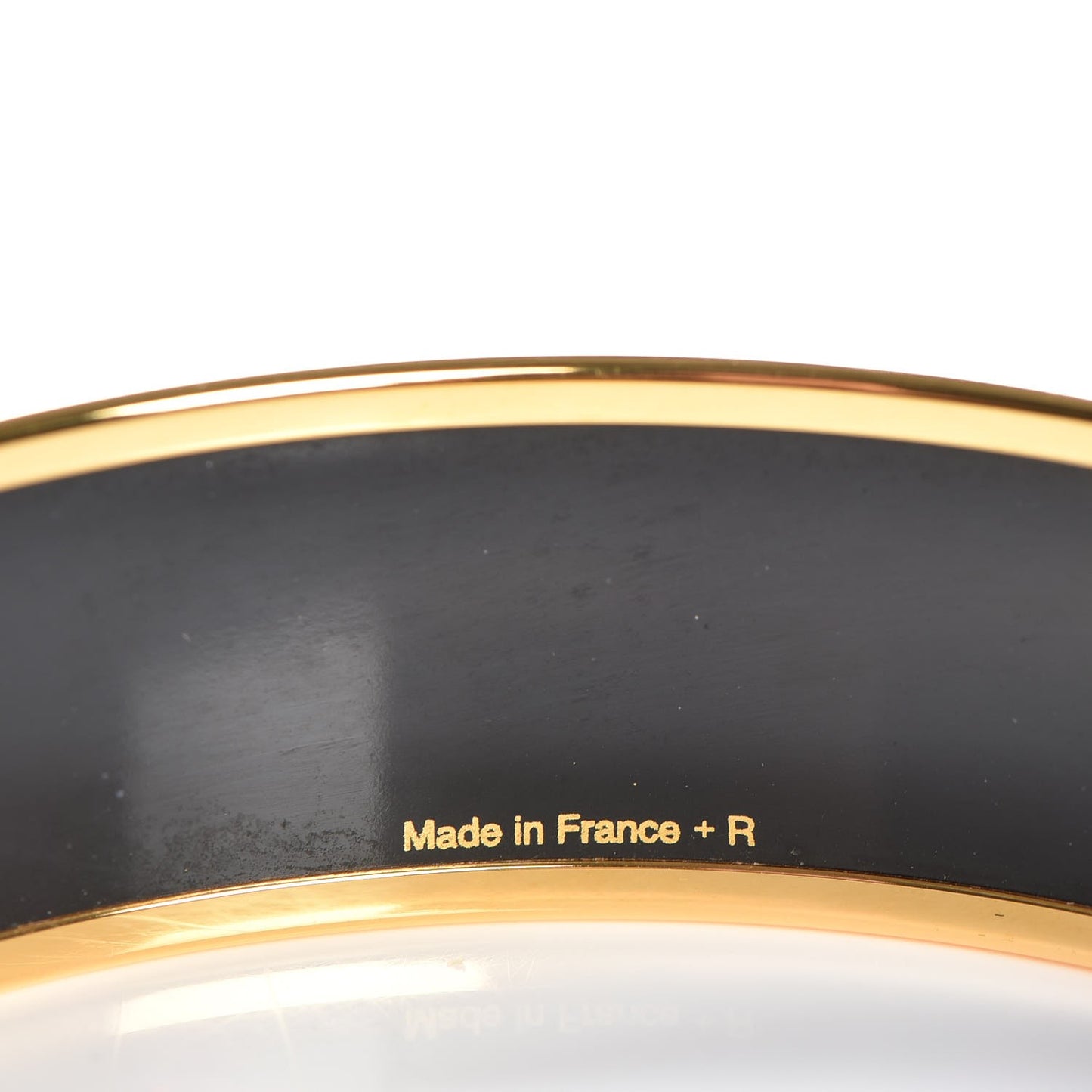 Enamel Printed Wide Caleche Bracelet 70 Black