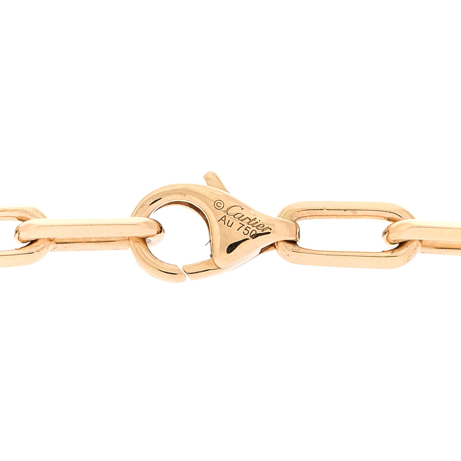 Cartier 18K Yellow Gold SM Santos De Cartier Link Necklace 22" 4 of 5