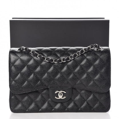 Chanel Caviar Quilted Jumbo Double Flap Black 8 of 8