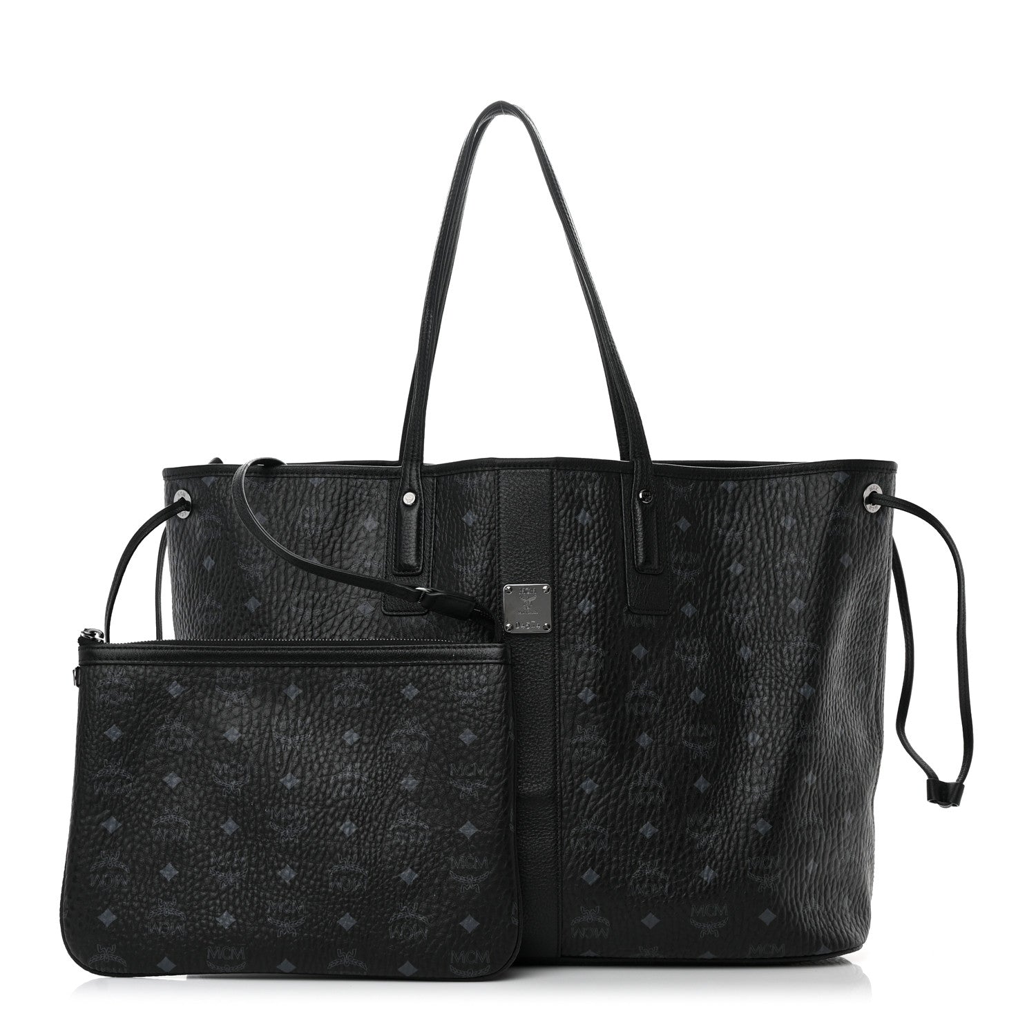 MCM Visetos Large Liz Reversible Shopper Tote Black 1 of 21