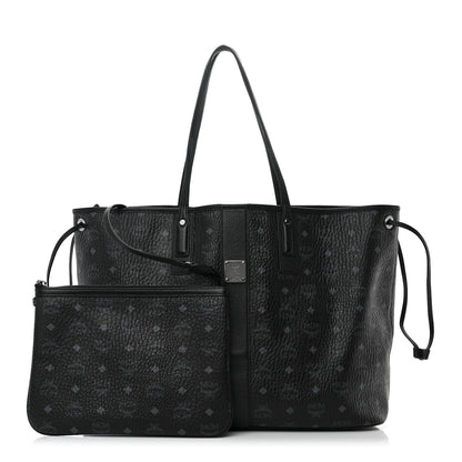 MCM Visetos Large Liz Reversible Shopper Tote Black 1 of 21
