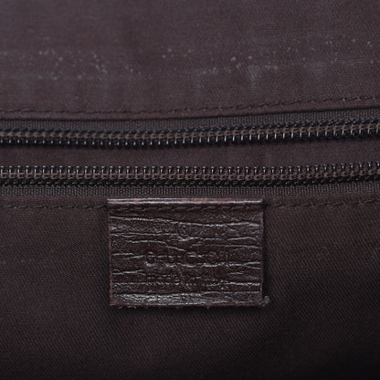 Gucci GG Plus Monogram Large Double Buckle Flap Messenger Bag Beige Dark Brown 6 of 12