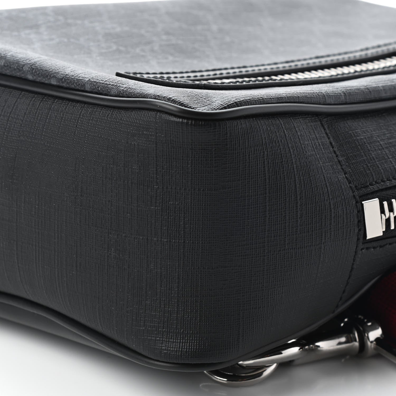 Gucci GG Supreme Monogram Web Belt Bag Black Grey 9 of 9