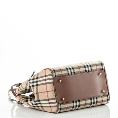 Burberry House Check Small Canterbury Tote Dark Tan 4 of 7