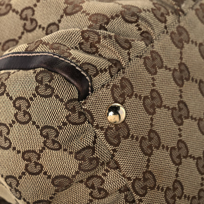 Gucci Monogram Large D Gold Hobo Dark Brown 11 of 15