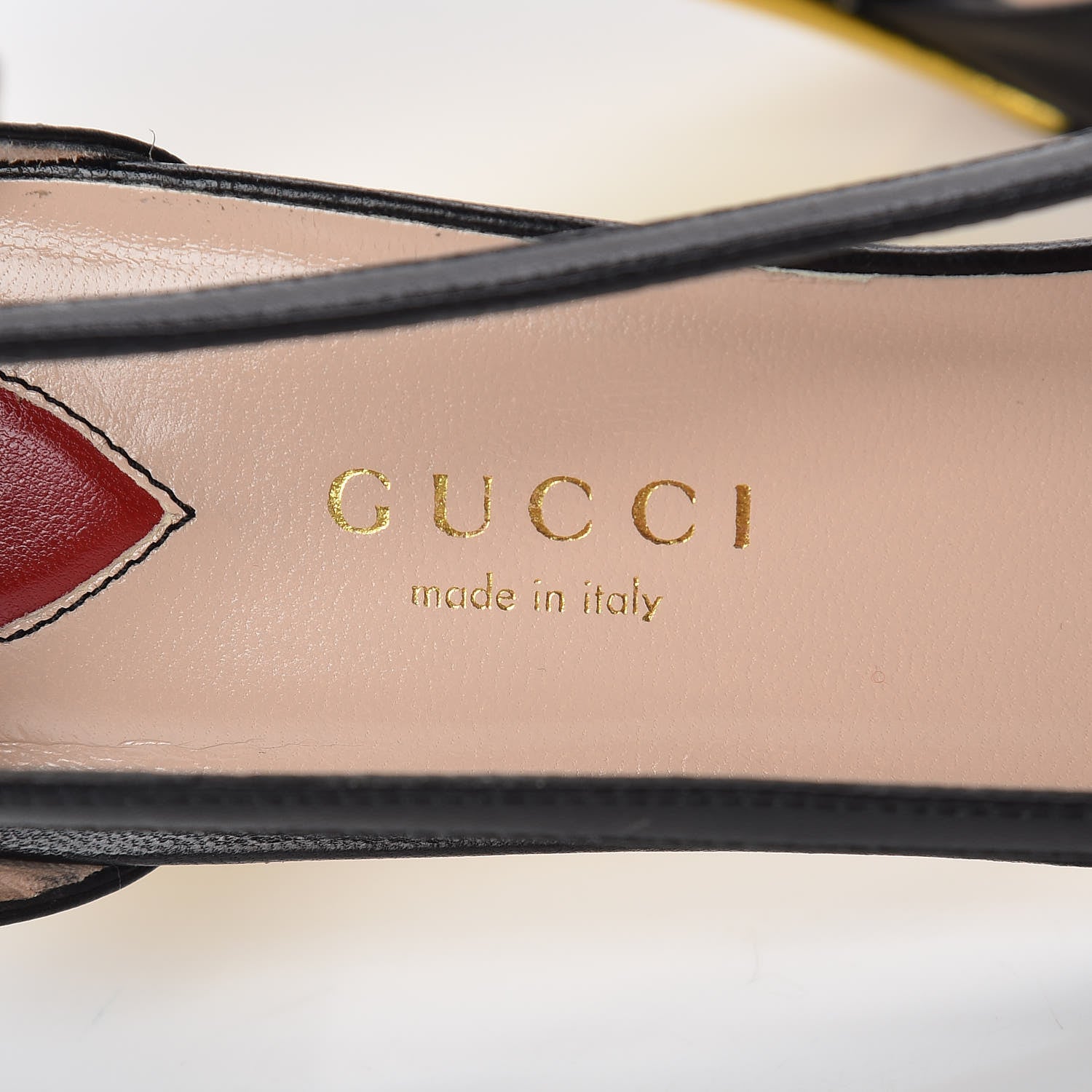 Gucci Nappa Cherry Pumps 36.5 Black 5 of 10