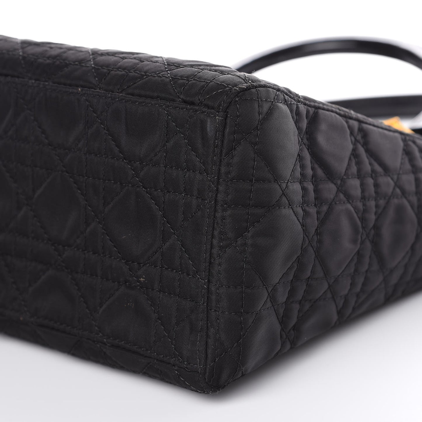 Nylon Cannage Medium Lady Dior Black
