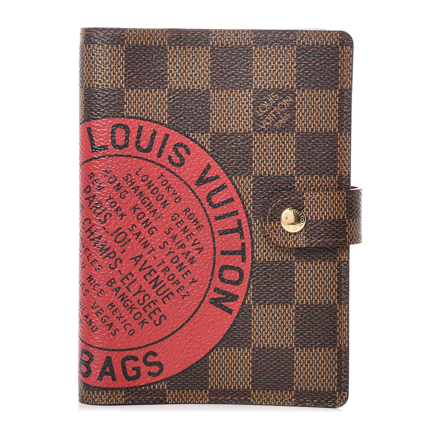 Louis Vuitton Damier Ebene Complice Trunks and Bags Small Ring Agenda Red 1 of 6