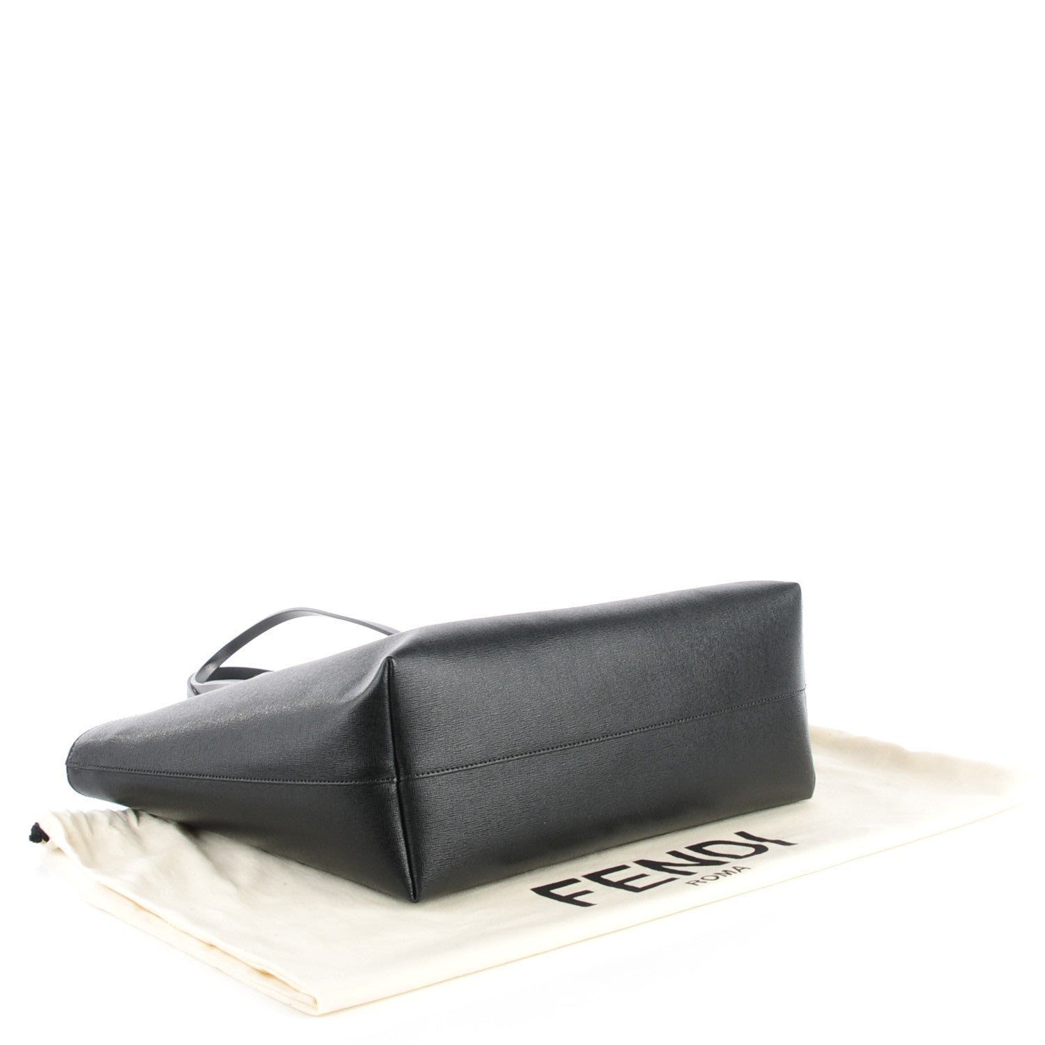 Fendi Vitello Elite Cuoio Monster Buggies Medium Roll Tote Black Multicolor Blue Cobalto 4 of 9